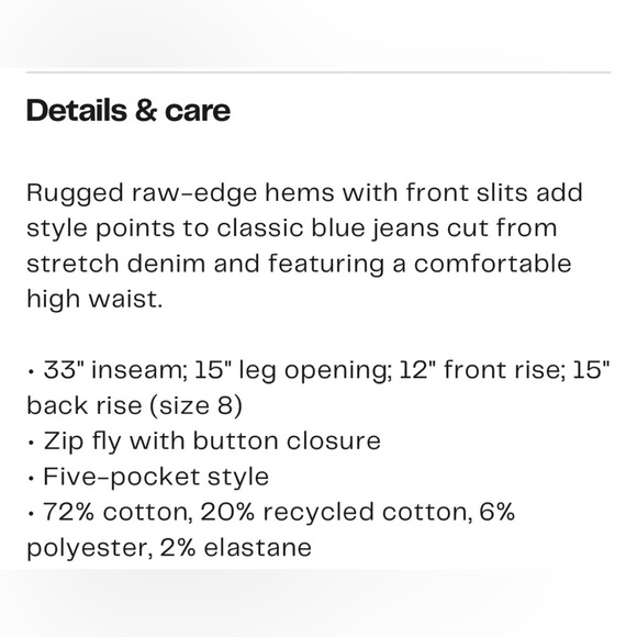 NWOT Good American Raw Hem Good Boy Jeans Size 8 - Picture 6 of 6